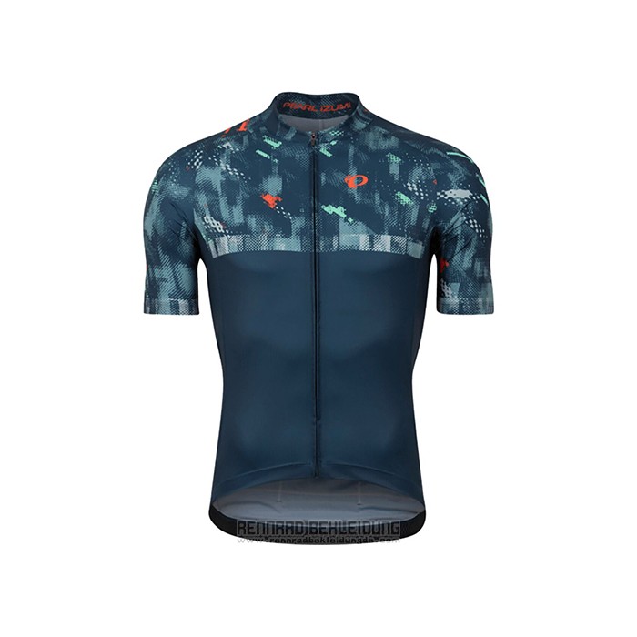 2021 Fahrradbekleidung Pearl Izumi Blau Grun Trikot Kurzarm und Tragerhose